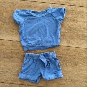 Kyte Baby - Two piece short set, 3-6 month, blue